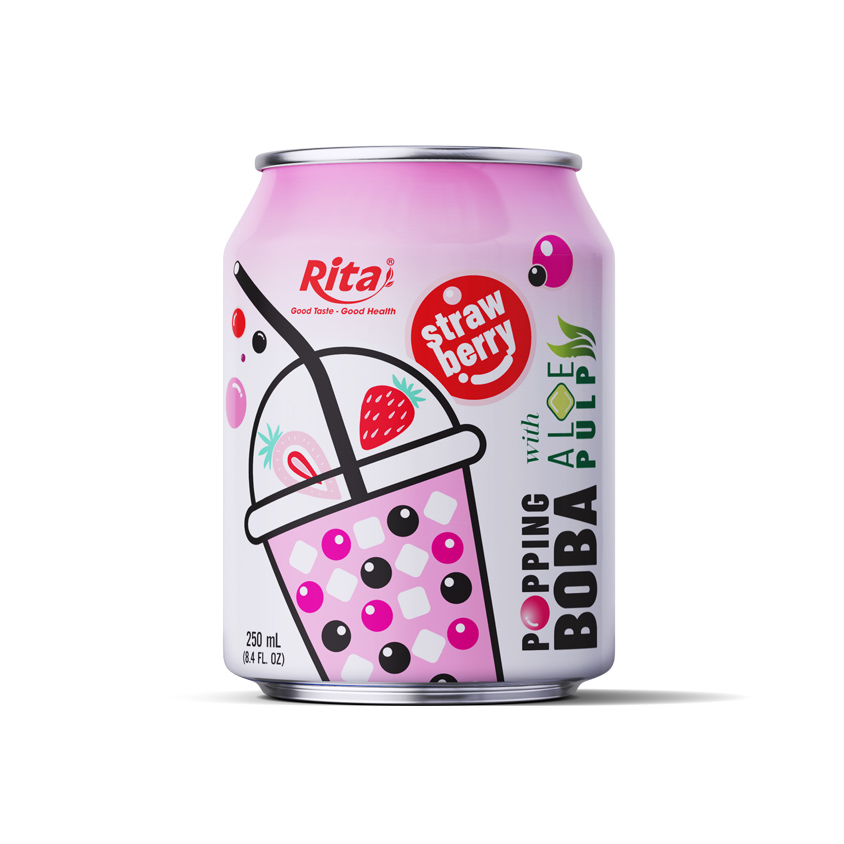 Best Selling 8.4 Fl Oz Cans Popping Boba Bubble Tea Mixed Fruit